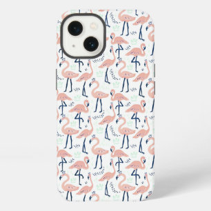 Cute pink flamingo mask iPhone 13 case