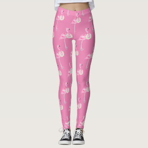 Cute Pink Flamingo Pattern  Leggings