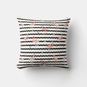Cute Pink Flamingo Seamless Pattern Cushion