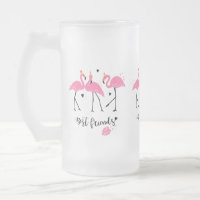 Cute pink flamingos Premium Vector