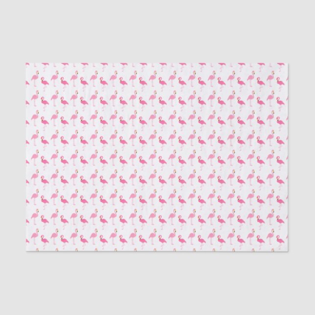 Cute Pink Flamingos Tissue Paper (Front)