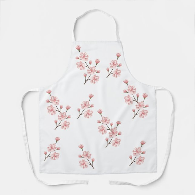 Cute Pink Floral Apron (Front)