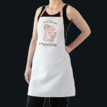 Cute Pink Floral Cake Mixer Apron<br><div class="desc">A cute pink cake mixer with flowers and a heart decorates this bakery kitchen apron. Personalise it with your name and business information. Designed for you by Blackberry Boulevard.</div>