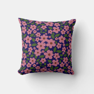 Cute pink floral pattern cushion