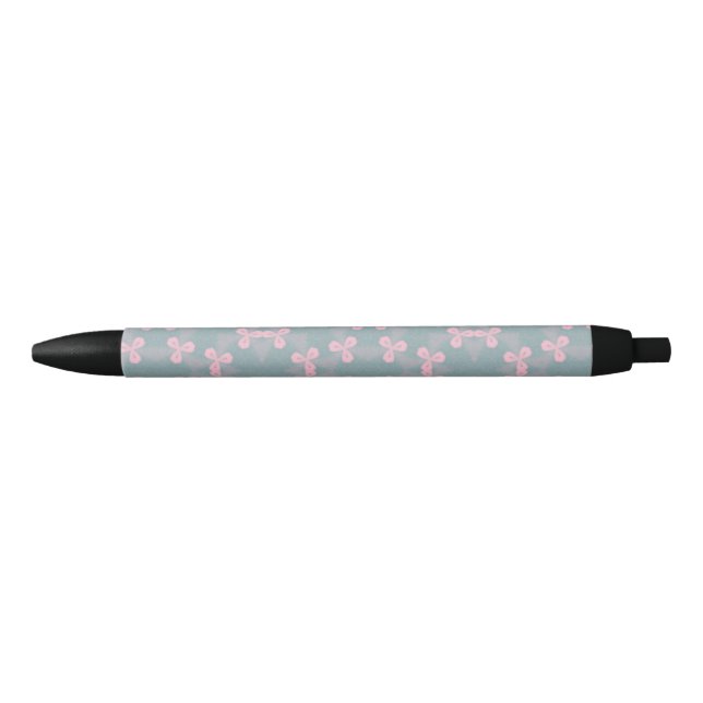 Cute Pink Floral Pen for Writing | One Owl Artist (Front)