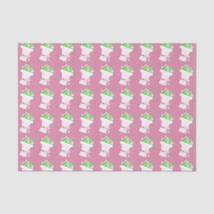 Cute Pink Flower Bouquets Pattern Tissue Paper