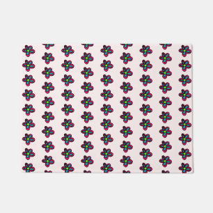 Cute pink flower doormat