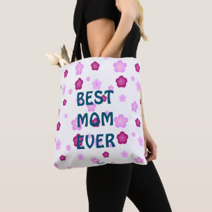 Cute pink flower floral gradient Pattern  Tote Bag