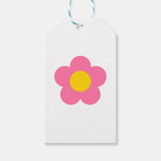 Cute pink flower gift tags