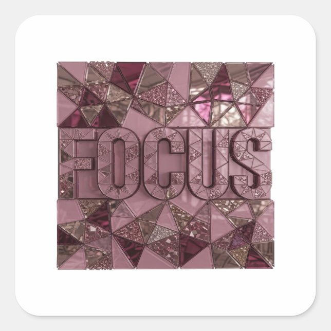Cute Pink FOCUS Sticker Graphic (Front)