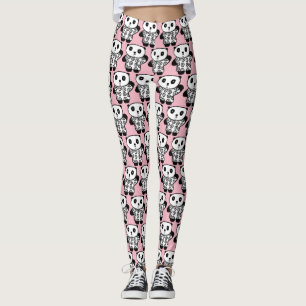 Cute Pink Fun Pandy the Panda Pattern Leggings