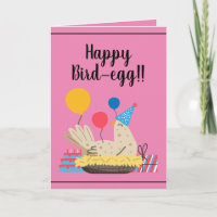 Cute Pink Funny Chicken Humour Balloons Birthday