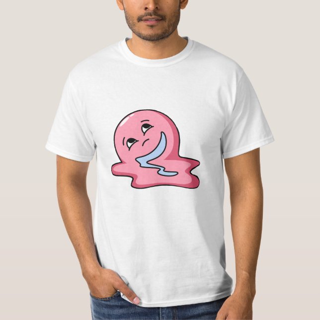 "Cute Pink Ghost 90s Retro T-Shirt" T-Shirt (Front)