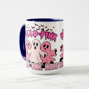 Cute Pink ghost Coffee Cup for Halloween & Fall