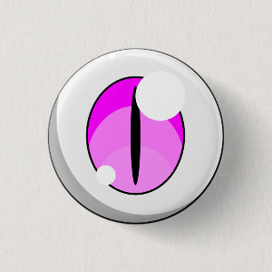 Cute Pink Ghost Eyeball Button