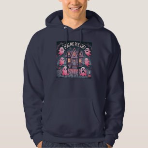 Cute Pink Ghost: Hug Me! :( (man kid hoodie) #01 Hoodie