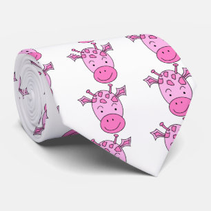 Cute Pink Giraffe. Tie