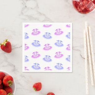 Cute Pink Girls Ballerina Tutu Ballet Napkin