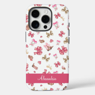 Cute Pink Girly Cowgirl Coquette Personalise iPhone 16 Pro Case