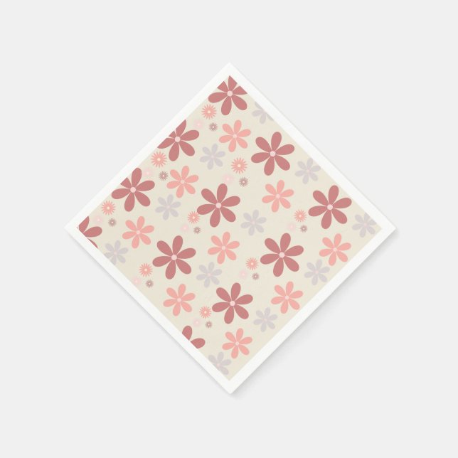 cute pink girly flower  napkin (Corner)