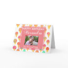 Cute Pink Girly Watercolor Photo Girl's Birthday