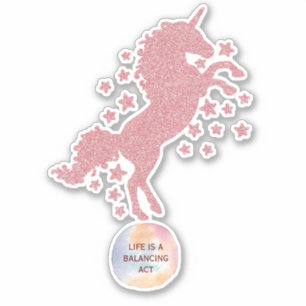 Cute Pink Glitter Glam Unicorn