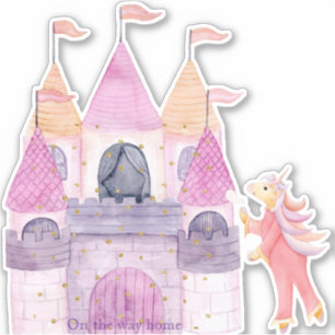 Cute Pink Glitter Watercolor Unicorn