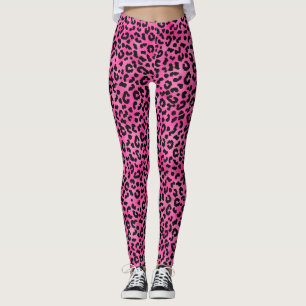 Cute Pink/Gold Leopard Print Leggings