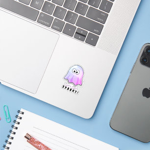 Cute Pink Google Eyes Ghost: Spooky & Whimsical