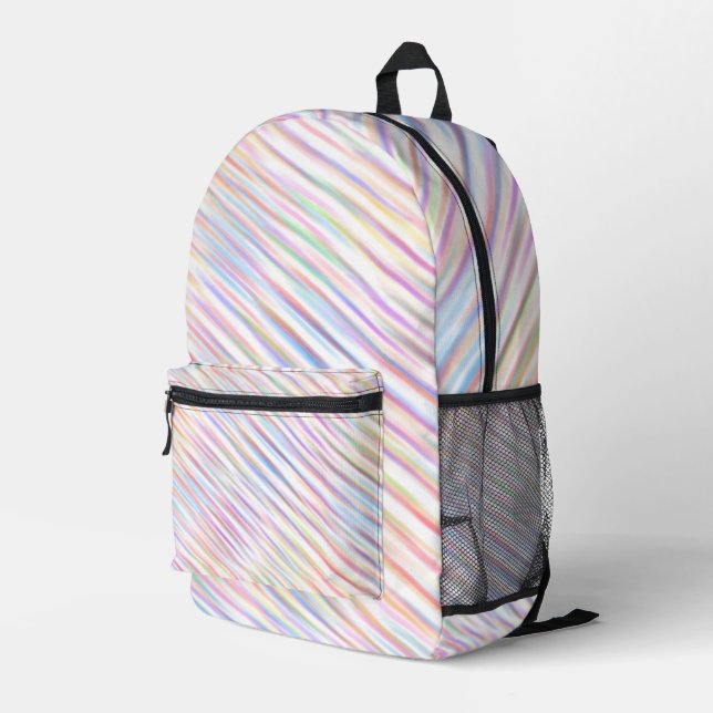 Cute Pink gradient colourful  space galaxy girls Printed Backpack (Back Corner Right)
