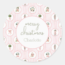 Cute Pink Green Christmas Holiday