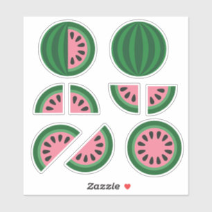 Cute Pink Green Watermelon Slices
