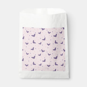 Cute Pink Halloween Bat Pattern with Polka Dots Favour Bags