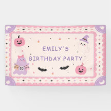 Cute Pink Halloween Birthday Party