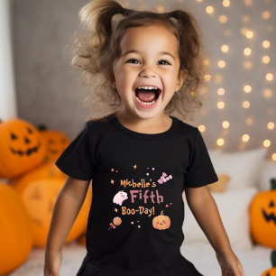 Cute Pink Halloween Birthday Party  T-Shirt