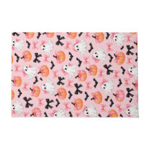 Cute Pink Halloween Ghosts & Pumpkins Coquette Doo