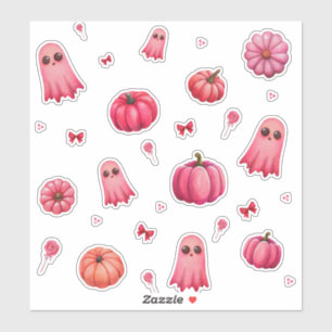 Cute Pink Halloween Pumpkins