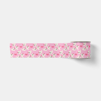 Cute Pink Halloween with Ghosts and bows Satin Ribbon