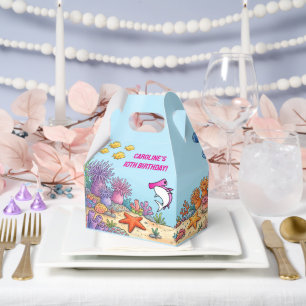Cute Pink Hammerhead Shark Ocean Birthday Favour Box