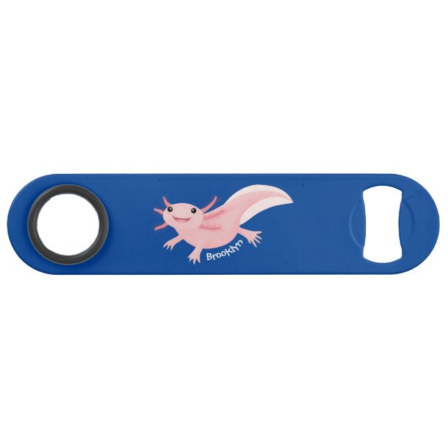 Cute pink happy axolotl (Front (Horizontal))