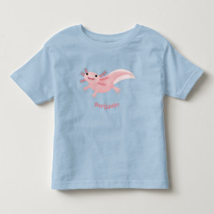 Cute pink happy axolotl toddler T-Shirt