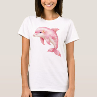 CUTE PINK HAPPY DOLPHIN T-Shirt