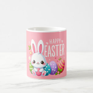 Cute, pink Happy Easter bunny Mug