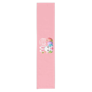 Cute, pink Happy Easter bunny Mug Short Table Runner