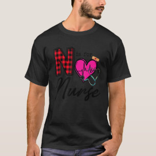 Cute Pink Heart Appreciation Nurse Woman Nursing T-Shirt