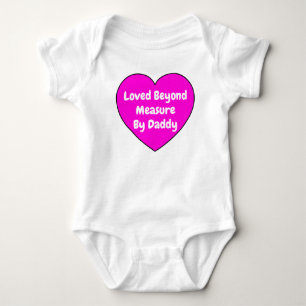 Cute Pink Heart (Daddy Love Gift) Baby Girl Bodysuit