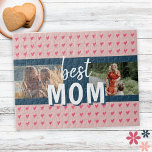 Cute Pink Heart Pattern Best Mum 2 Photo  Jigsaw Puzzle<br><div class="desc">Cute Pink Heart Pattern Best Mum 2 Photo puzzle. Hand-drawn pink hearts with dots on pink. Add your photos. You can change the text. Sweet keepsake for a mother for Mother`s day.</div>