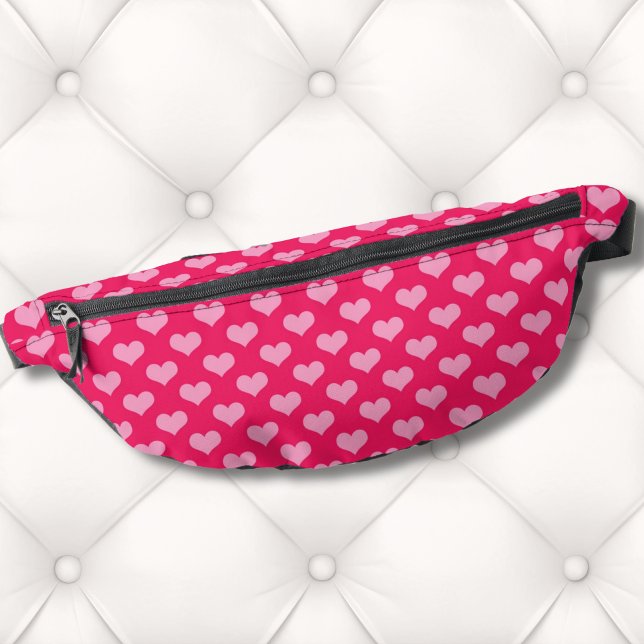 Cute Pink Heart Pattern Bum Bags (Cute Pink Hearts Pattern Fashion Fanny Pack)