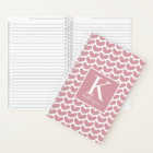 Cute Pink Heart Pattern Monogram