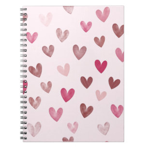 Cute Pink Heart Pattern – Romantic &Stylish Design Notebook